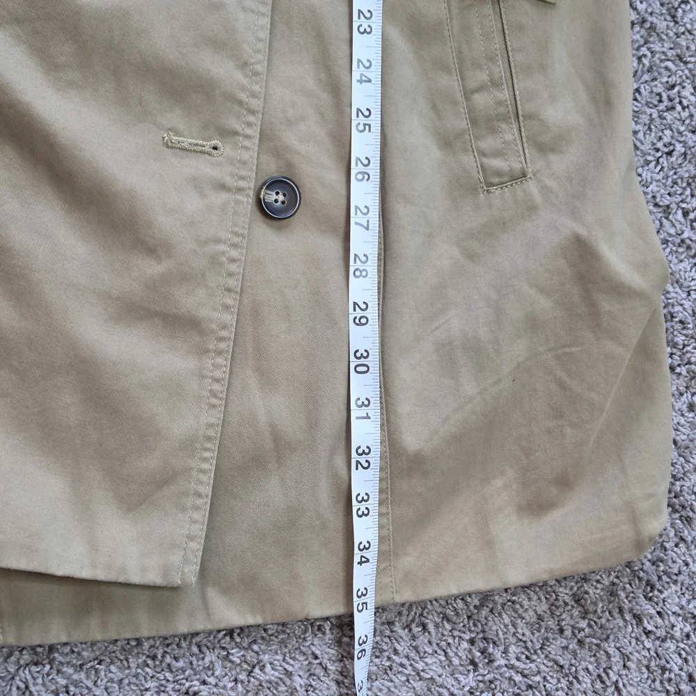 Gap Womens Trench Coat Jacket Belted Khaki Double Breasted Womens XL - Picture 5 of 8